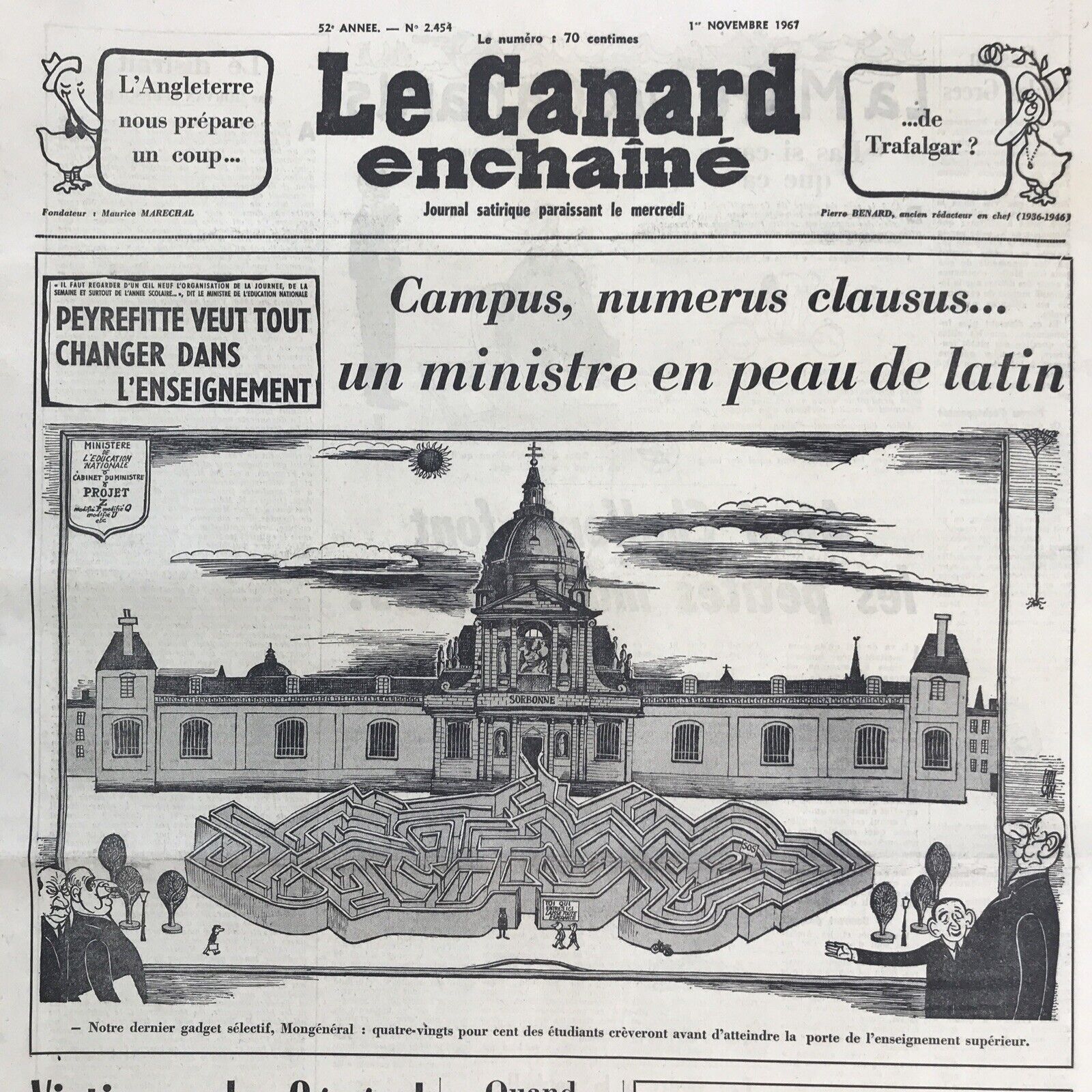 Couac ! | Acheter un Canard | Vente d'Anciens Journaux du Canard Enchaîné. Des Journaux Satiriques de Collection, Historiques & Authentiques de 1916 à 2004 ! | 2454