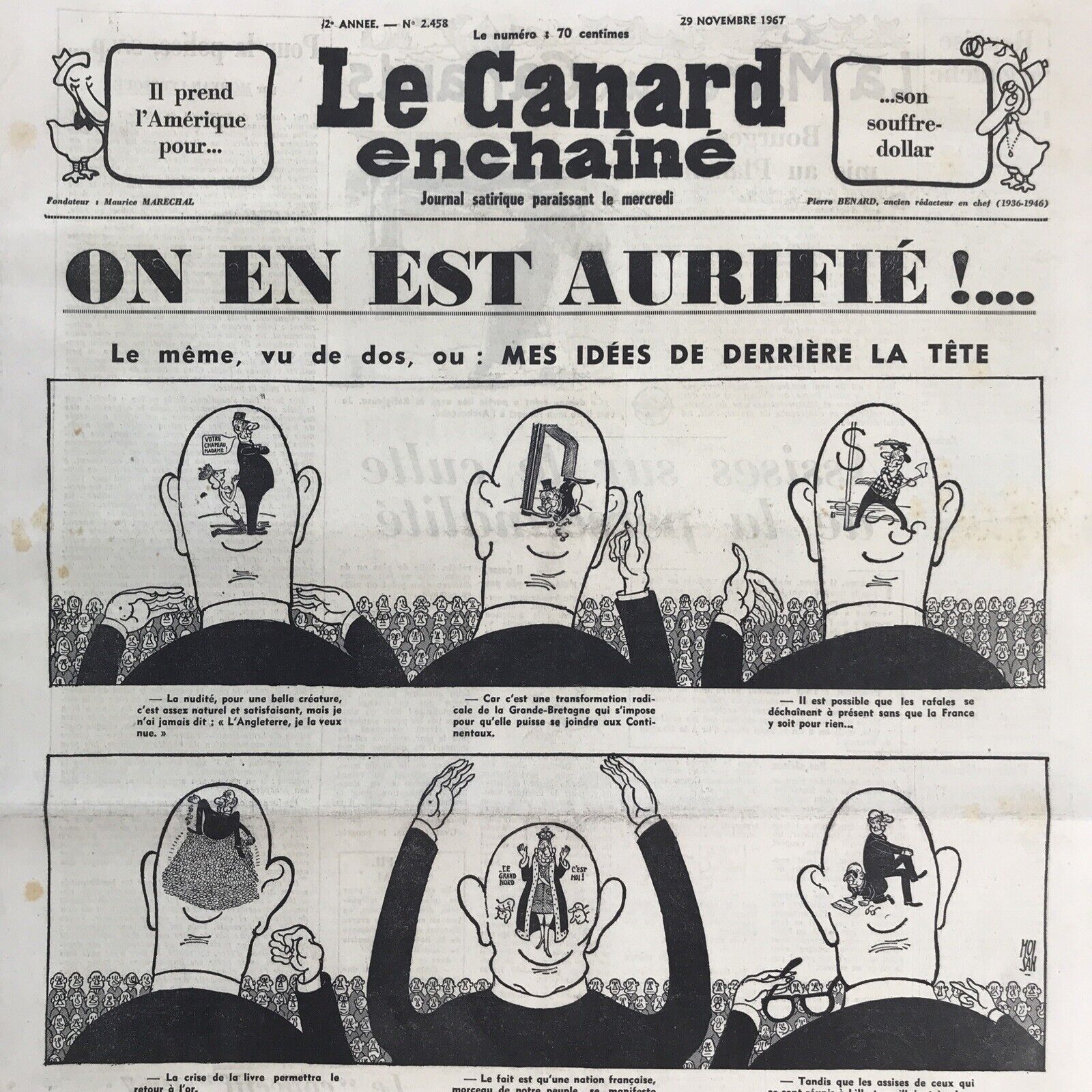 Couac ! | Acheter un Canard | Vente d'Anciens Journaux du Canard Enchaîné. Des Journaux Satiriques de Collection, Historiques & Authentiques de 1916 à 2004 ! | 2458