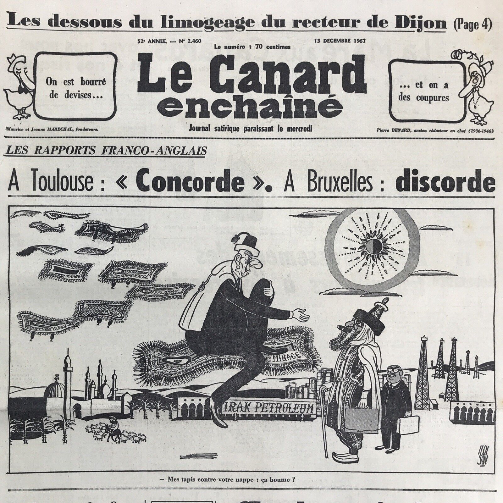 Couac ! | Acheter un Canard | Vente d'Anciens Journaux du Canard Enchaîné. Des Journaux Satiriques de Collection, Historiques & Authentiques de 1916 à 2004 ! | 2460