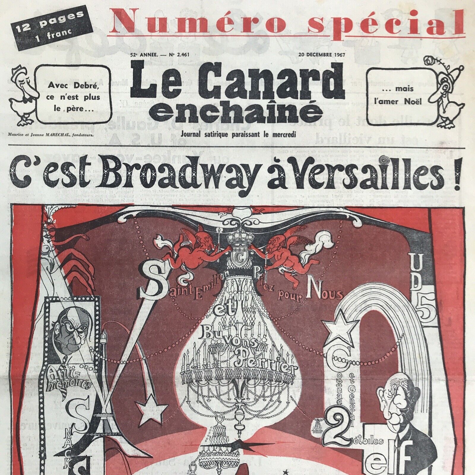 Couac ! | Acheter un Canard | Vente d'Anciens Journaux du Canard Enchaîné. Des Journaux Satiriques de Collection, Historiques & Authentiques de 1916 à 2004 ! | 2461