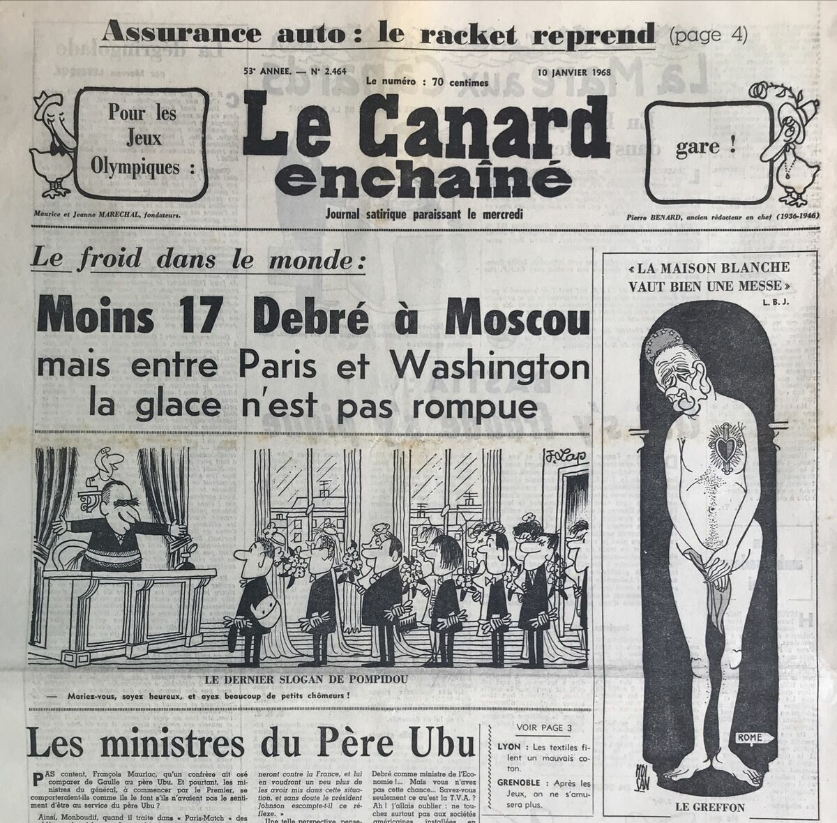 Couac ! | Acheter un Canard | Vente d'Anciens Journaux du Canard Enchaîné. Des Journaux Satiriques de Collection, Historiques & Authentiques de 1916 à 2004 ! | 2464 e1679152935121