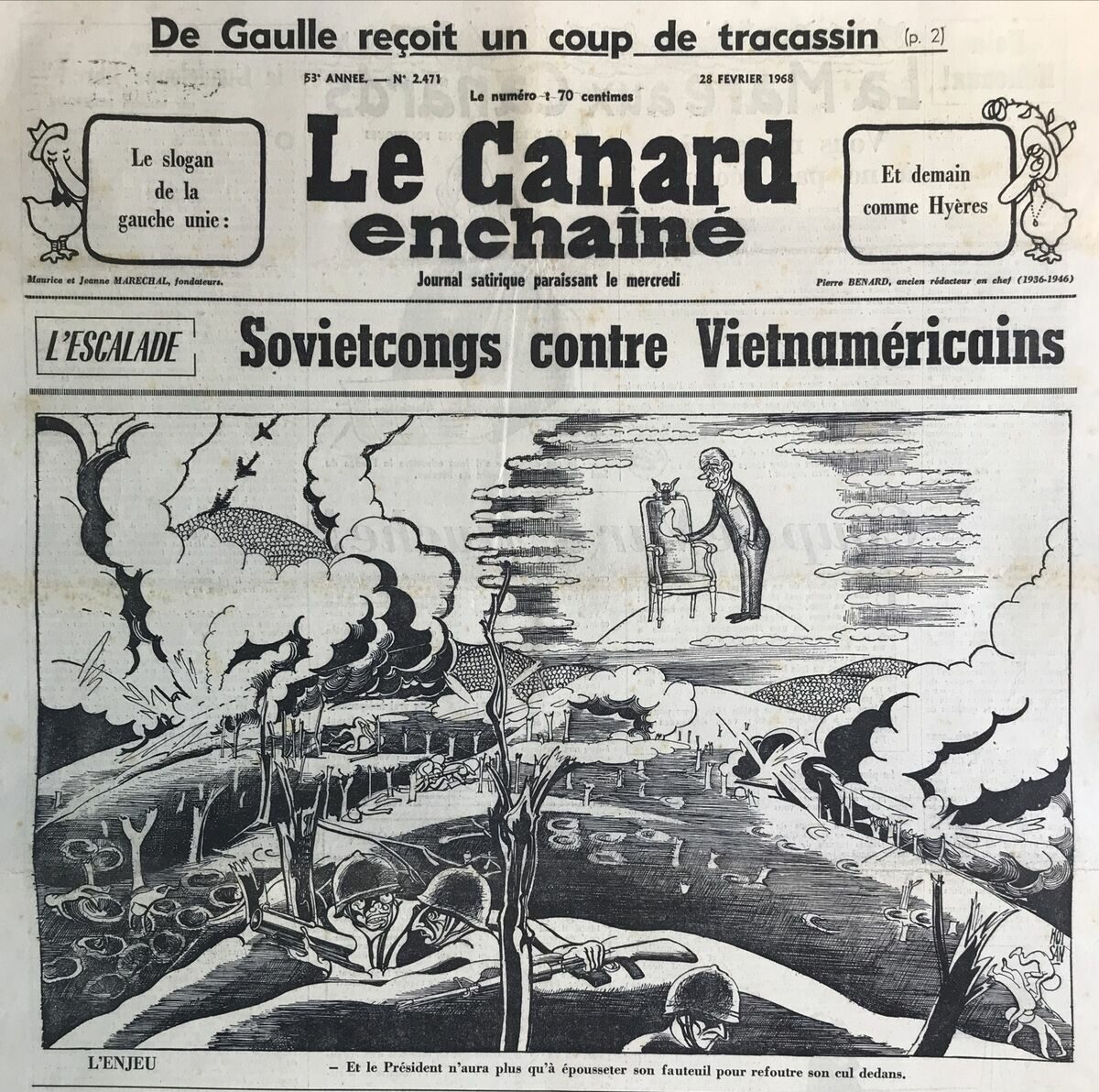 Couac ! | Acheter un Canard | Vente d'Anciens Journaux du Canard Enchaîné. Des Journaux Satiriques de Collection, Historiques & Authentiques de 1916 à 2004 ! | 2471 e1679156957680