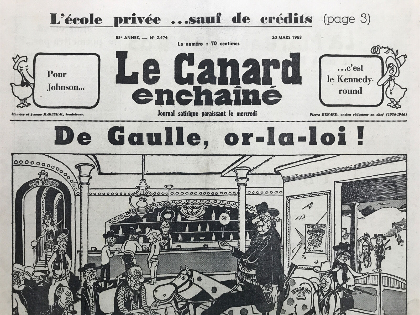 Couac ! | Acheter un Canard | Vente d'Anciens Journaux du Canard Enchaîné. Des Journaux Satiriques de Collection, Historiques & Authentiques de 1916 à 2004 ! | 2474