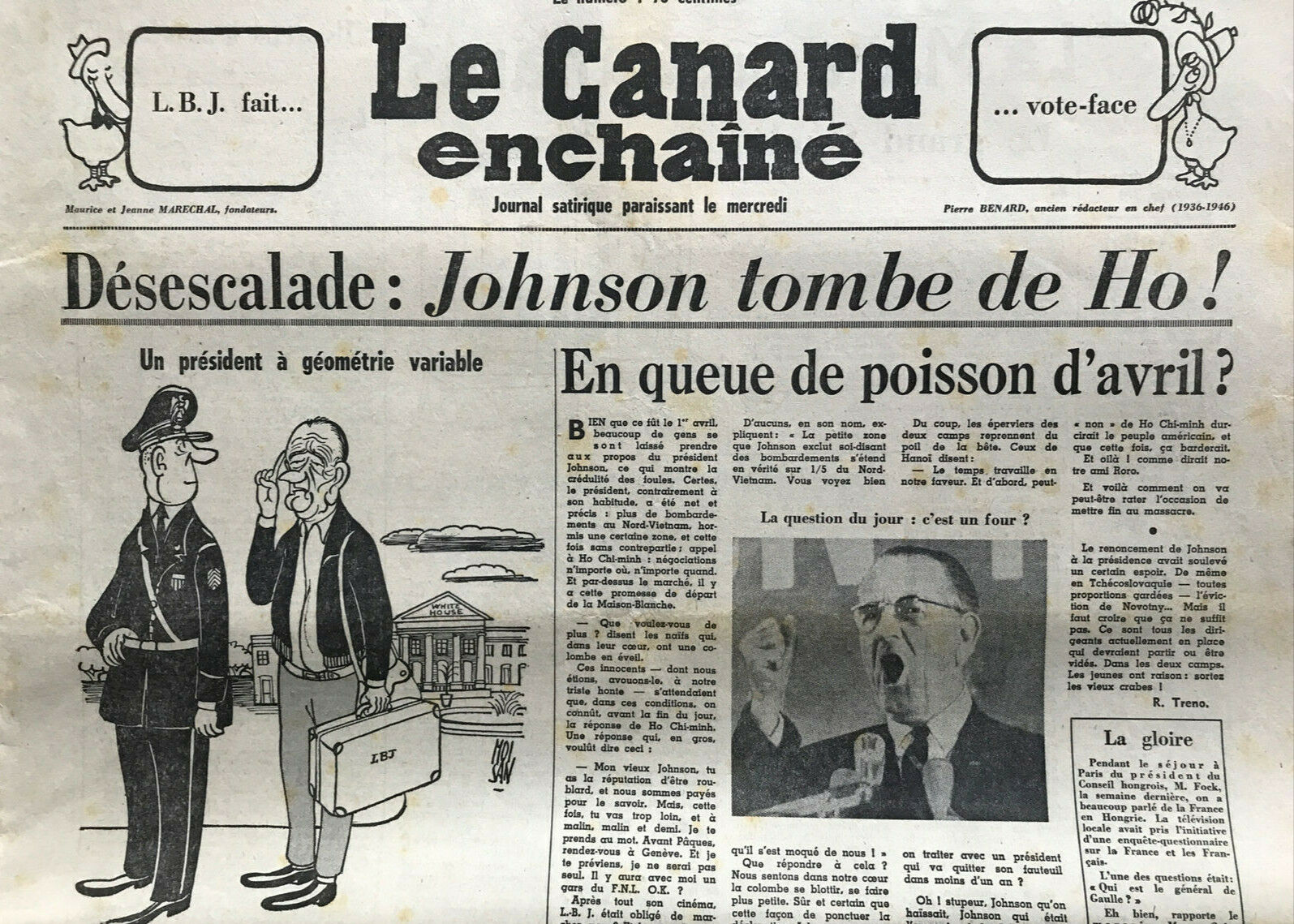 Couac ! | Acheter un Canard | Vente d'Anciens Journaux du Canard Enchaîné. Des Journaux Satiriques de Collection, Historiques & Authentiques de 1916 à 2004 ! | 2476