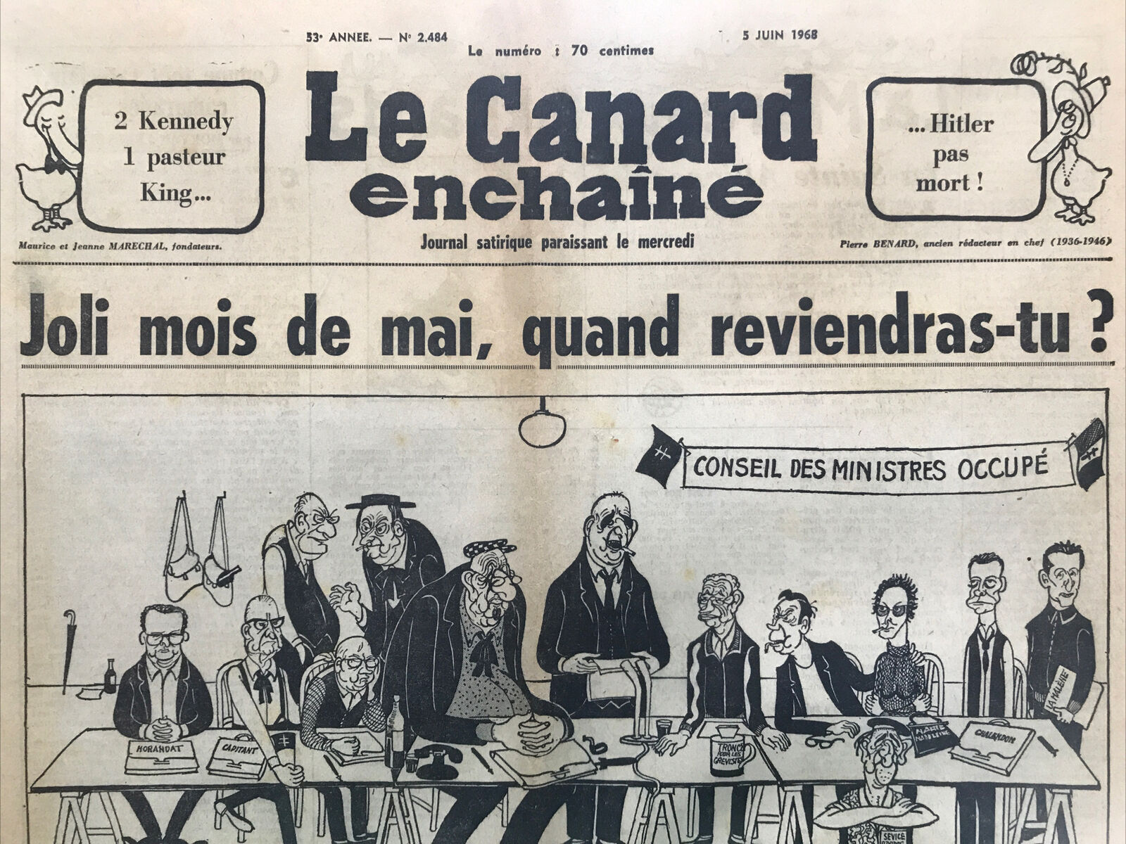 Couac ! | Acheter un Canard | Vente d'Anciens Journaux du Canard Enchaîné. Des Journaux Satiriques de Collection, Historiques & Authentiques de 1916 à 2004 ! | 2484