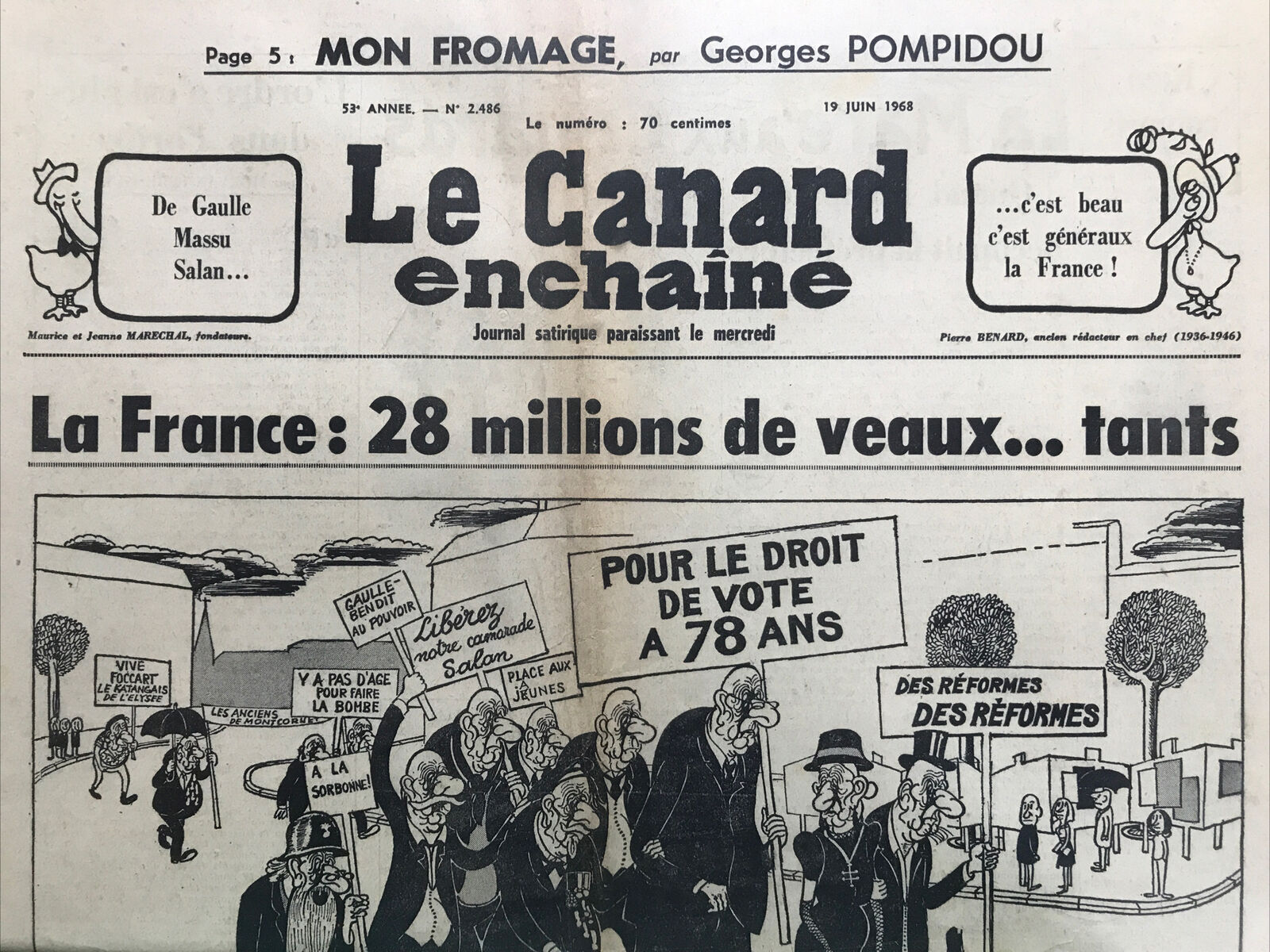 Couac ! | Acheter un Canard | Vente d'Anciens Journaux du Canard Enchaîné. Des Journaux Satiriques de Collection, Historiques & Authentiques de 1916 à 2004 ! | 2486