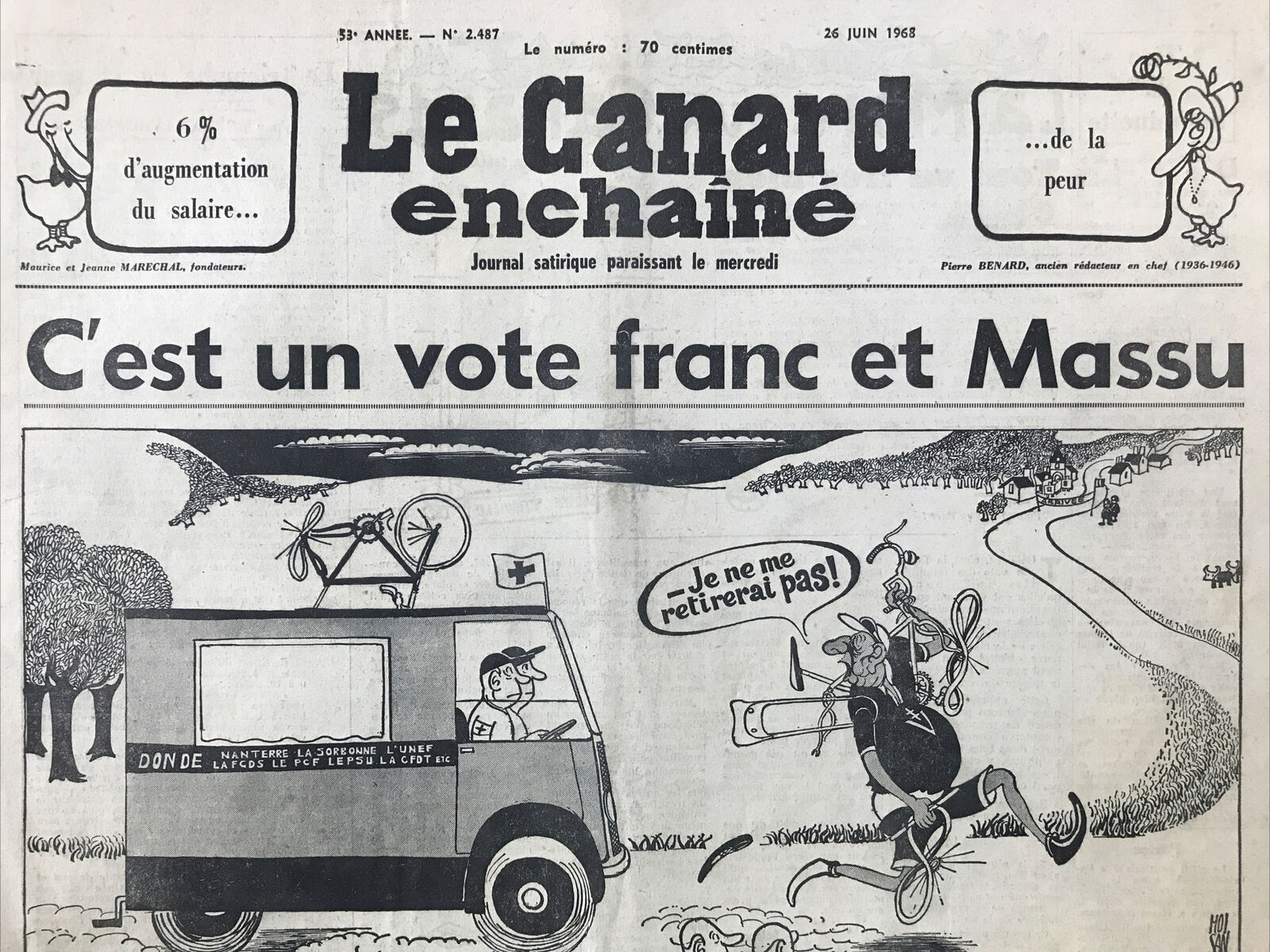 Couac ! | Acheter un Canard | Vente d'Anciens Journaux du Canard Enchaîné. Des Journaux Satiriques de Collection, Historiques & Authentiques de 1916 à 2004 ! | 2487