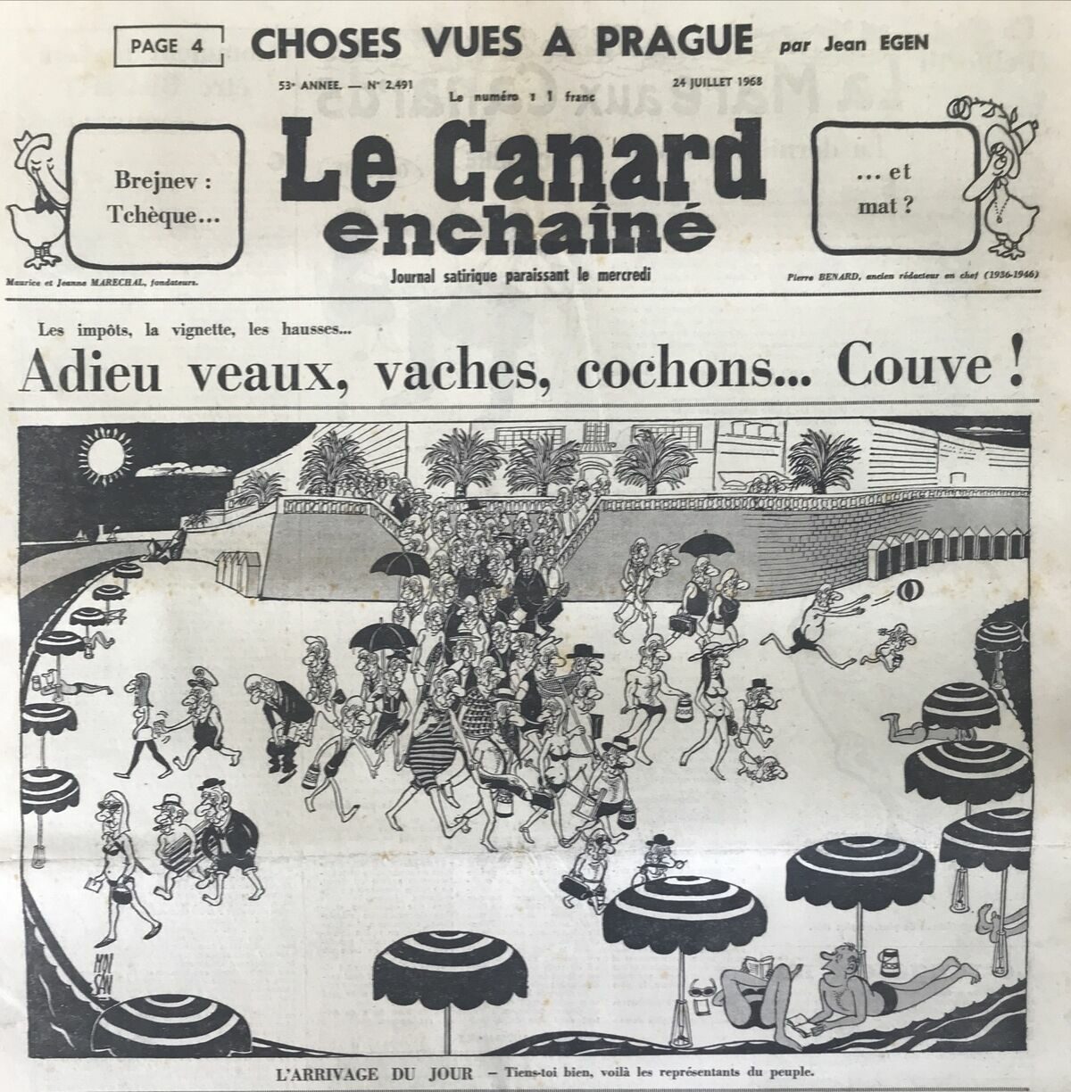 Couac ! | Acheter un Canard | Vente d'Anciens Journaux du Canard Enchaîné. Des Journaux Satiriques de Collection, Historiques & Authentiques de 1916 à 2004 ! | 2491 e1679123410688