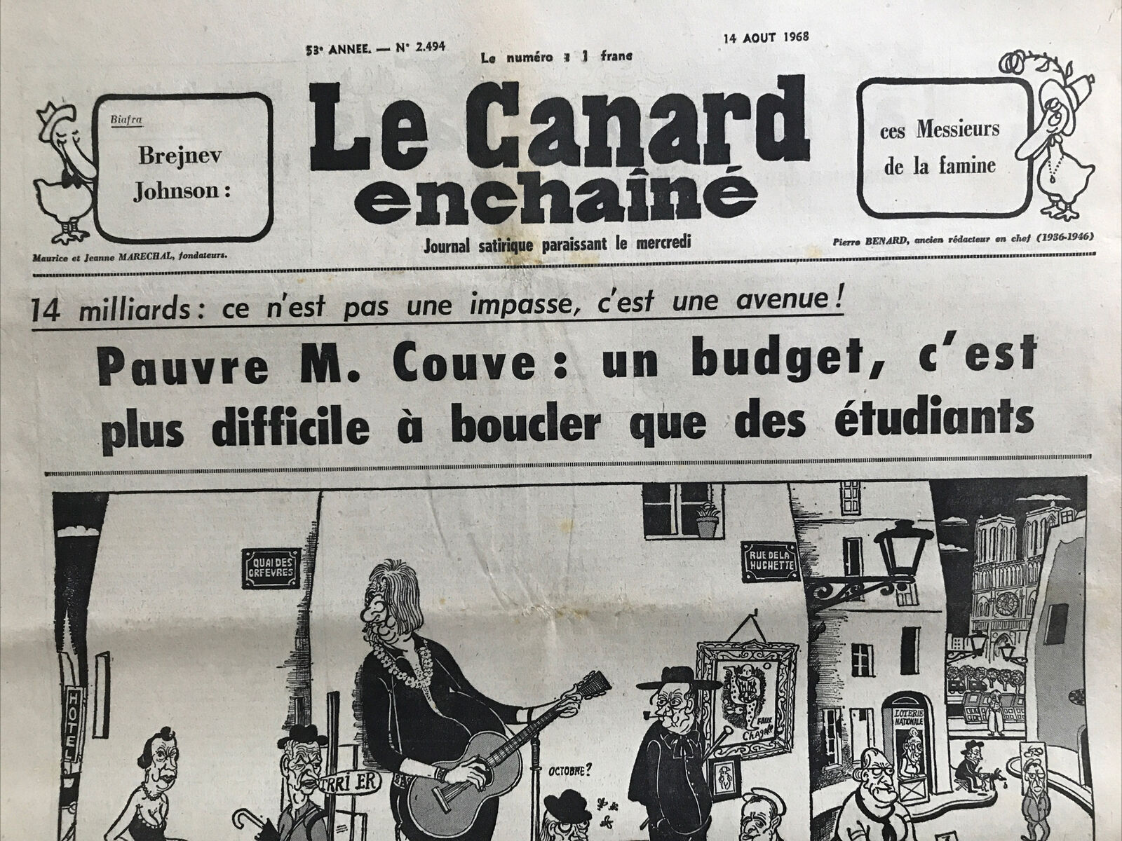 Couac ! | Acheter un Canard | Vente d'Anciens Journaux du Canard Enchaîné. Des Journaux Satiriques de Collection, Historiques & Authentiques de 1916 à 2004 ! | 2494