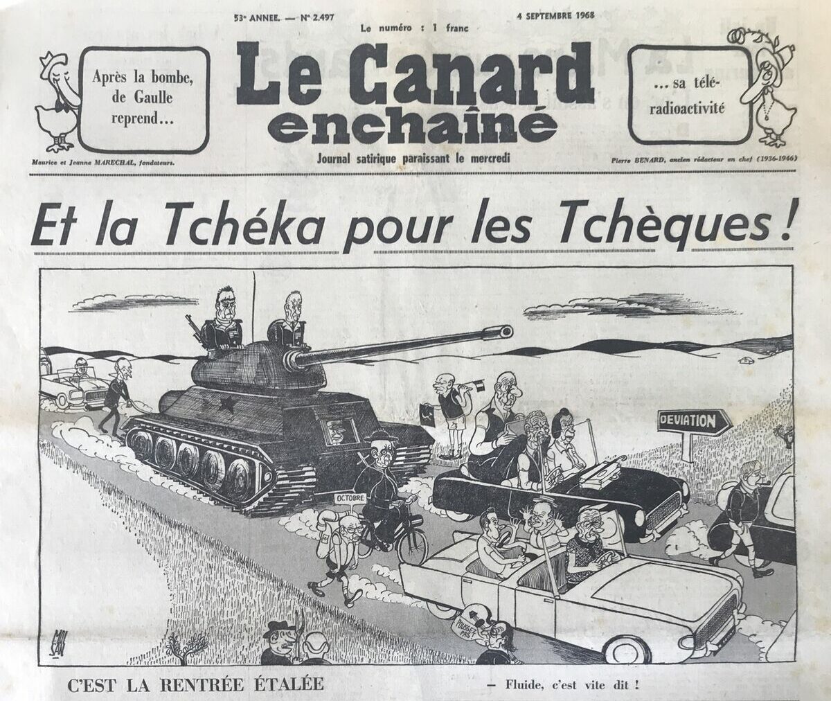 Couac ! | Acheter un Canard | Vente d'Anciens Journaux du Canard Enchaîné. Des Journaux Satiriques de Collection, Historiques & Authentiques de 1916 à 2004 ! | 2497 e1679123655140