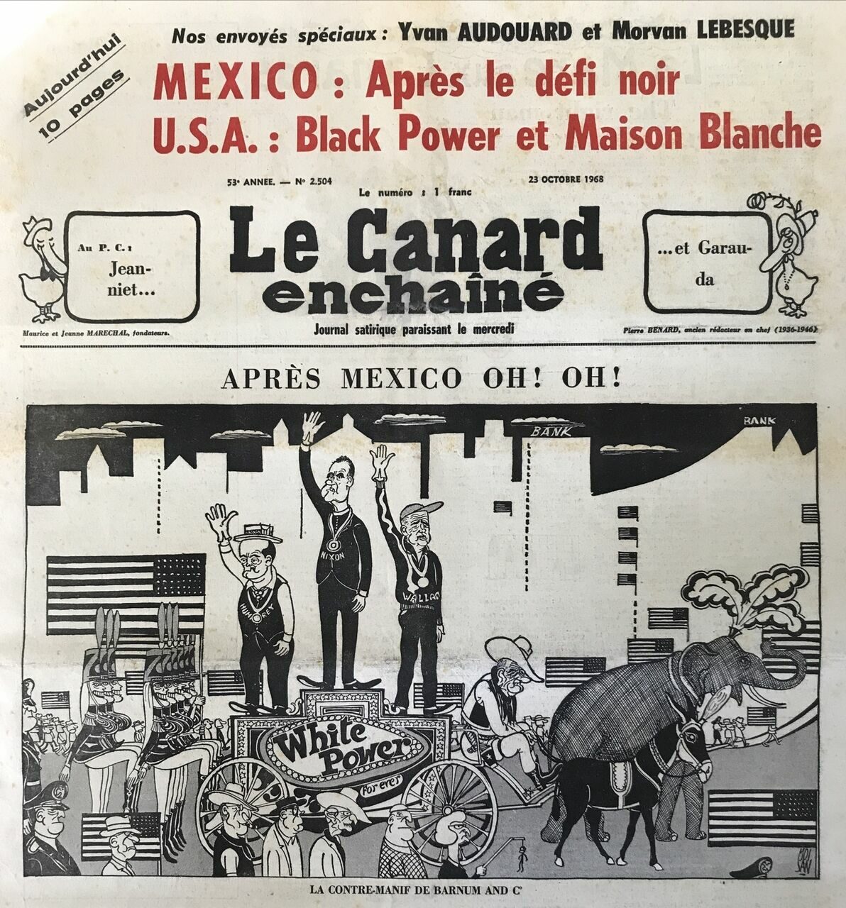 Couac ! | Acheter un Canard | Vente d'Anciens Journaux du Canard Enchaîné. Des Journaux Satiriques de Collection, Historiques & Authentiques de 1916 à 2004 ! | 2504 e1679124375384