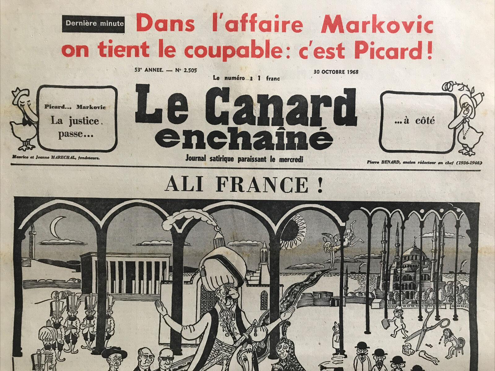 Couac ! | Acheter un Canard | Vente d'Anciens Journaux du Canard Enchaîné. Des Journaux Satiriques de Collection, Historiques & Authentiques de 1916 à 2004 ! | 2505