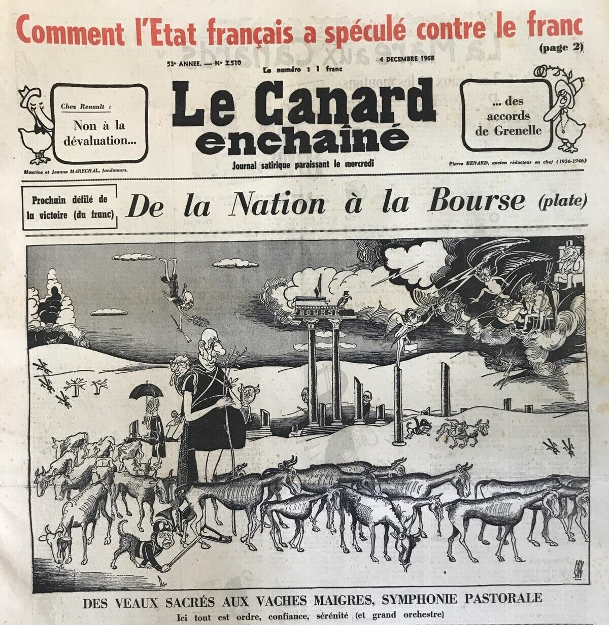 Couac ! | Acheter un Canard | Vente d'Anciens Journaux du Canard Enchaîné. Des Journaux Satiriques de Collection, Historiques & Authentiques de 1916 à 2004 ! | 2510 e1679124663380