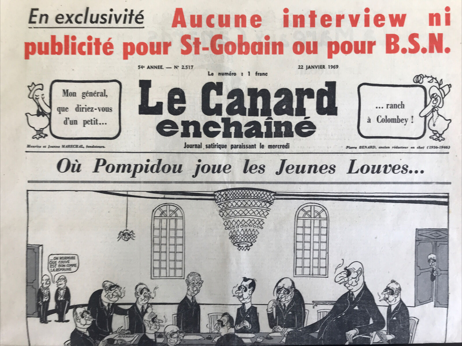 Couac ! | Acheter un Canard | Vente d'Anciens Journaux du Canard Enchaîné. Des Journaux Satiriques de Collection, Historiques & Authentiques de 1916 à 2004 ! | 2517