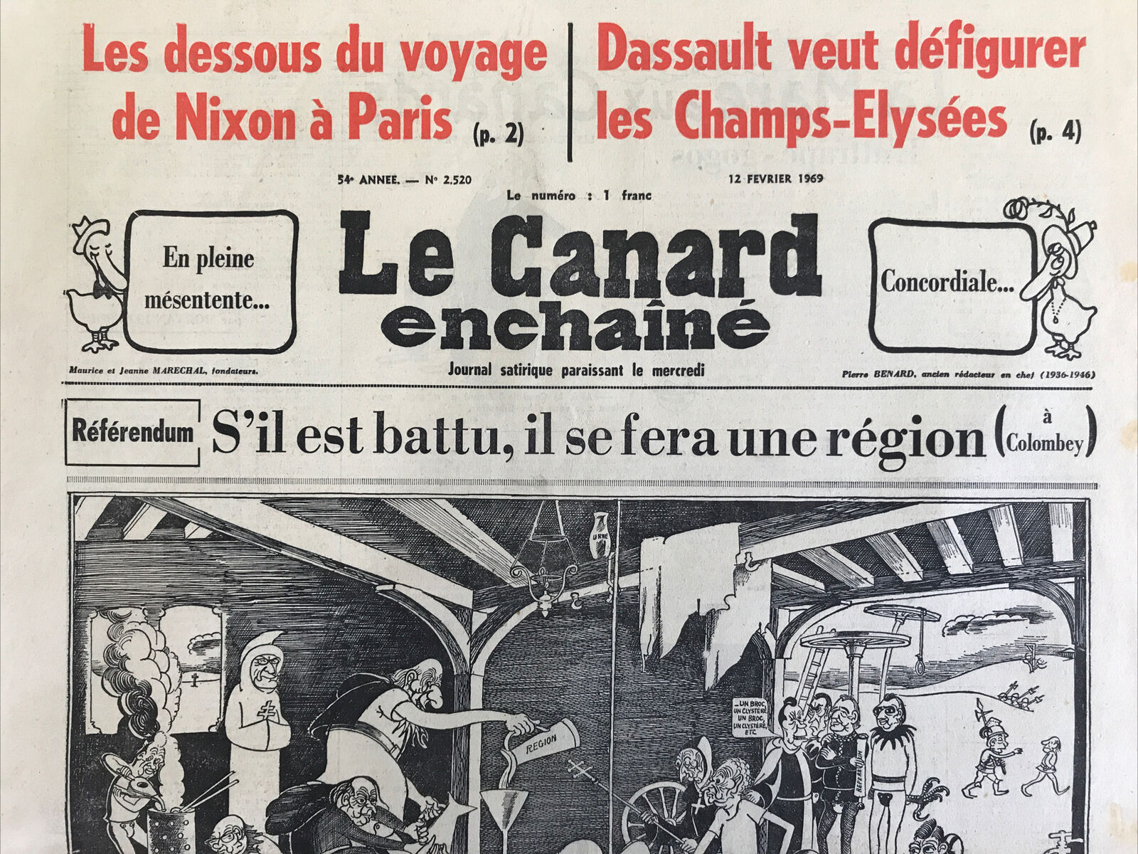 Couac ! | Acheter un Canard | Vente d'Anciens Journaux du Canard Enchaîné. Des Journaux Satiriques de Collection, Historiques & Authentiques de 1916 à 2004 ! | 2520