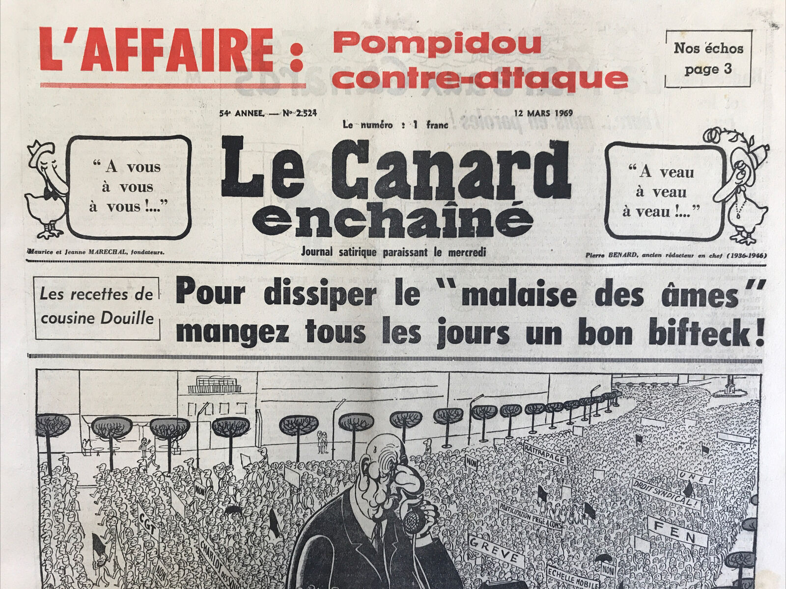 Couac ! | Acheter un Canard | Vente d'Anciens Journaux du Canard Enchaîné. Des Journaux Satiriques de Collection, Historiques & Authentiques de 1916 à 2004 ! | 2524