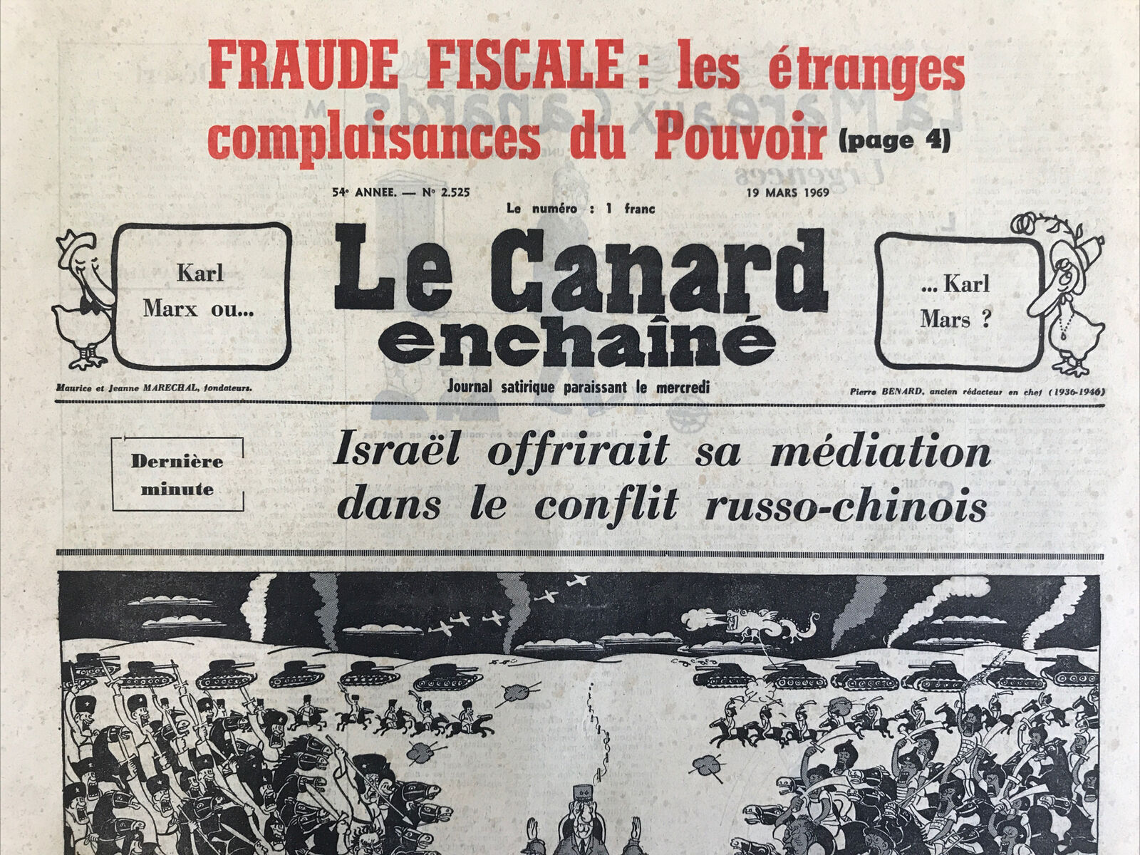 Couac ! | Acheter un Canard | Vente d'Anciens Journaux du Canard Enchaîné. Des Journaux Satiriques de Collection, Historiques & Authentiques de 1916 à 2004 ! | 2525