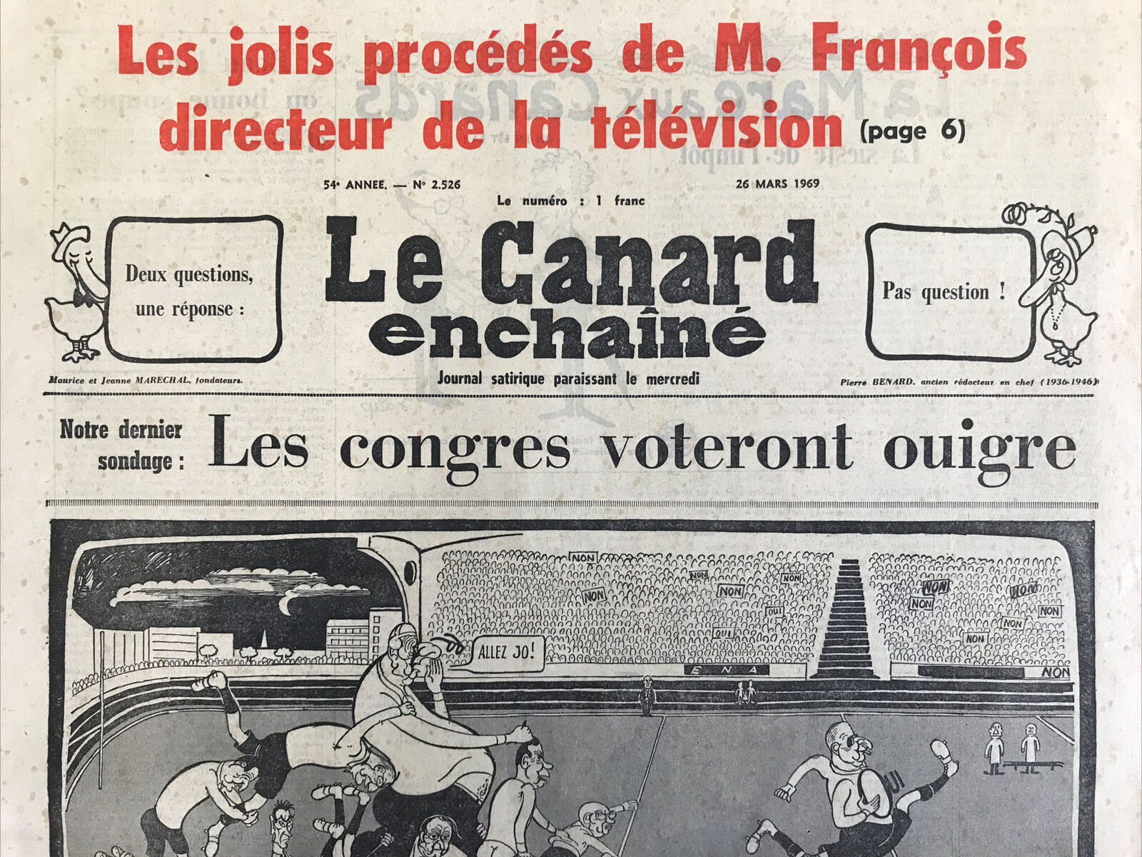 Couac ! | Acheter un Canard | Vente d'Anciens Journaux du Canard Enchaîné. Des Journaux Satiriques de Collection, Historiques & Authentiques de 1916 à 2004 ! | 2526