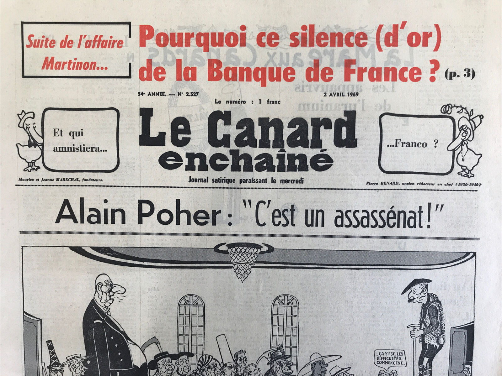 Couac ! | Acheter un Canard | Vente d'Anciens Journaux du Canard Enchaîné. Des Journaux Satiriques de Collection, Historiques & Authentiques de 1916 à 2004 ! | 2527