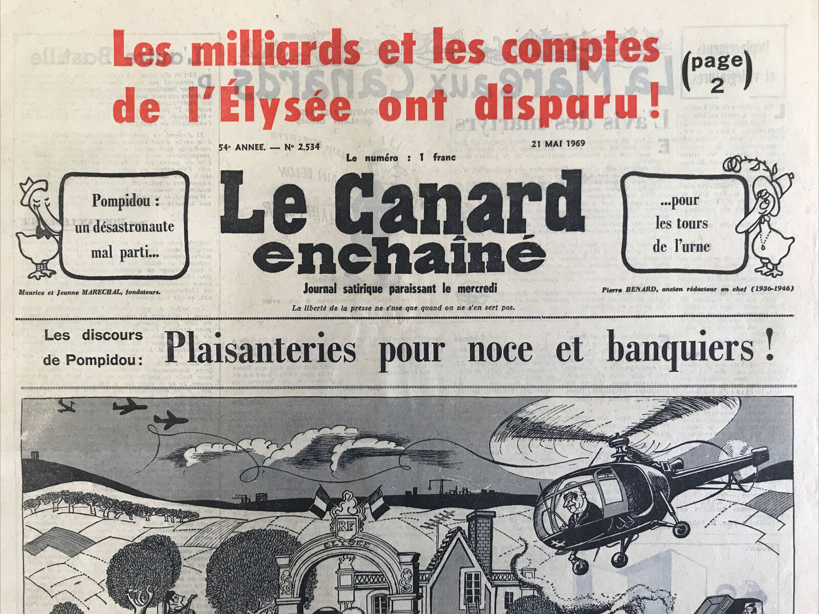 Couac ! | Acheter un Canard | Vente d'Anciens Journaux du Canard Enchaîné. Des Journaux Satiriques de Collection, Historiques & Authentiques de 1916 à 2004 ! | 2534