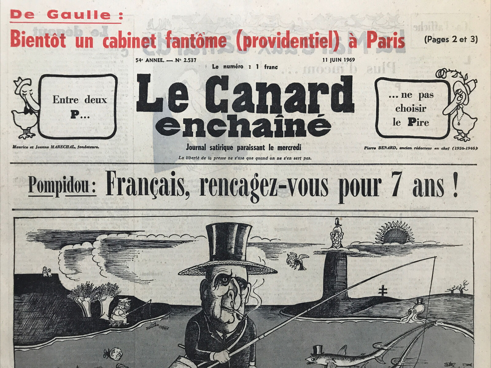 Couac ! | Acheter un Canard | Vente d'Anciens Journaux du Canard Enchaîné. Des Journaux Satiriques de Collection, Historiques & Authentiques de 1916 à 2004 ! | 2537