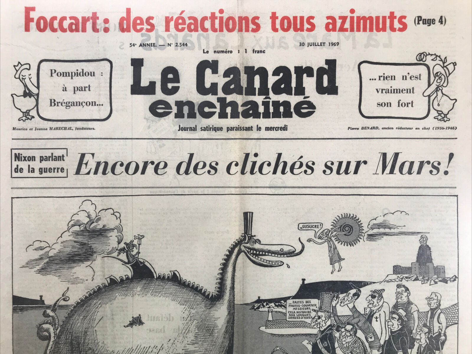 Couac ! | Acheter un Canard | Vente d'Anciens Journaux du Canard Enchaîné. Des Journaux Satiriques de Collection, Historiques & Authentiques de 1916 à 2004 ! | 2544