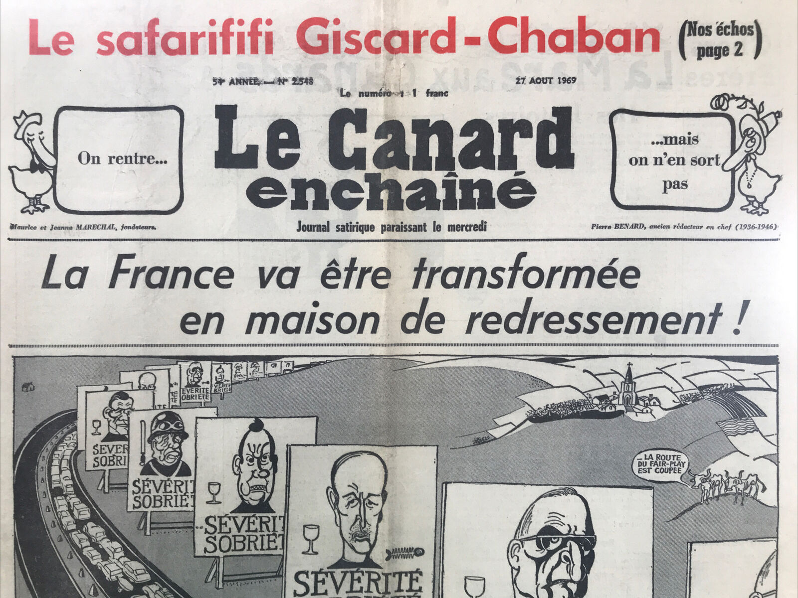 Couac ! | Acheter un Canard | Vente d'Anciens Journaux du Canard Enchaîné. Des Journaux Satiriques de Collection, Historiques & Authentiques de 1916 à 2004 ! | 2548