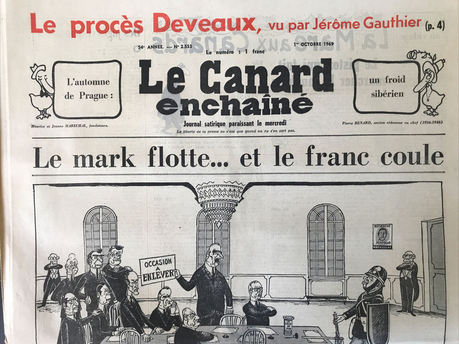 Couac ! | Acheter un Canard | Vente d'Anciens Journaux du Canard Enchaîné. Des Journaux Satiriques de Collection, Historiques & Authentiques de 1916 à 2004 ! | 2553