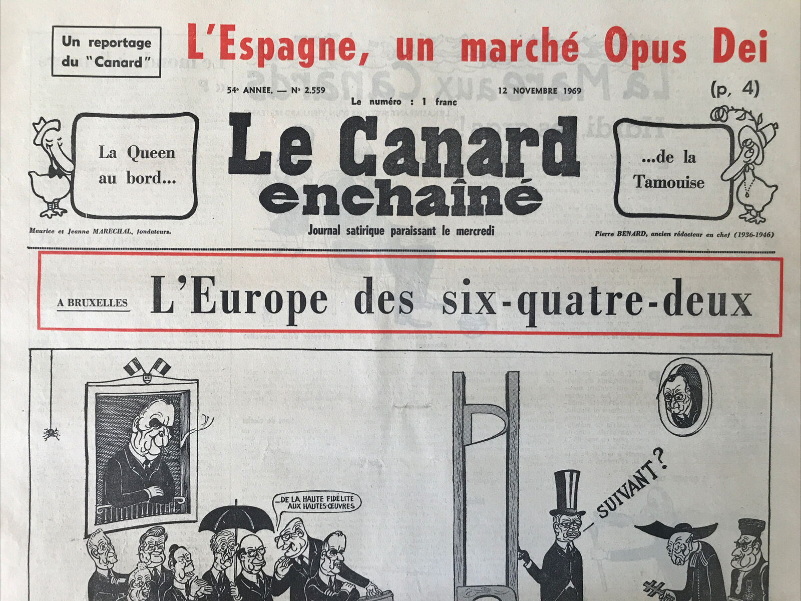 Couac ! | Acheter un Canard | Vente d'Anciens Journaux du Canard Enchaîné. Des Journaux Satiriques de Collection, Historiques & Authentiques de 1916 à 2004 ! | 2559