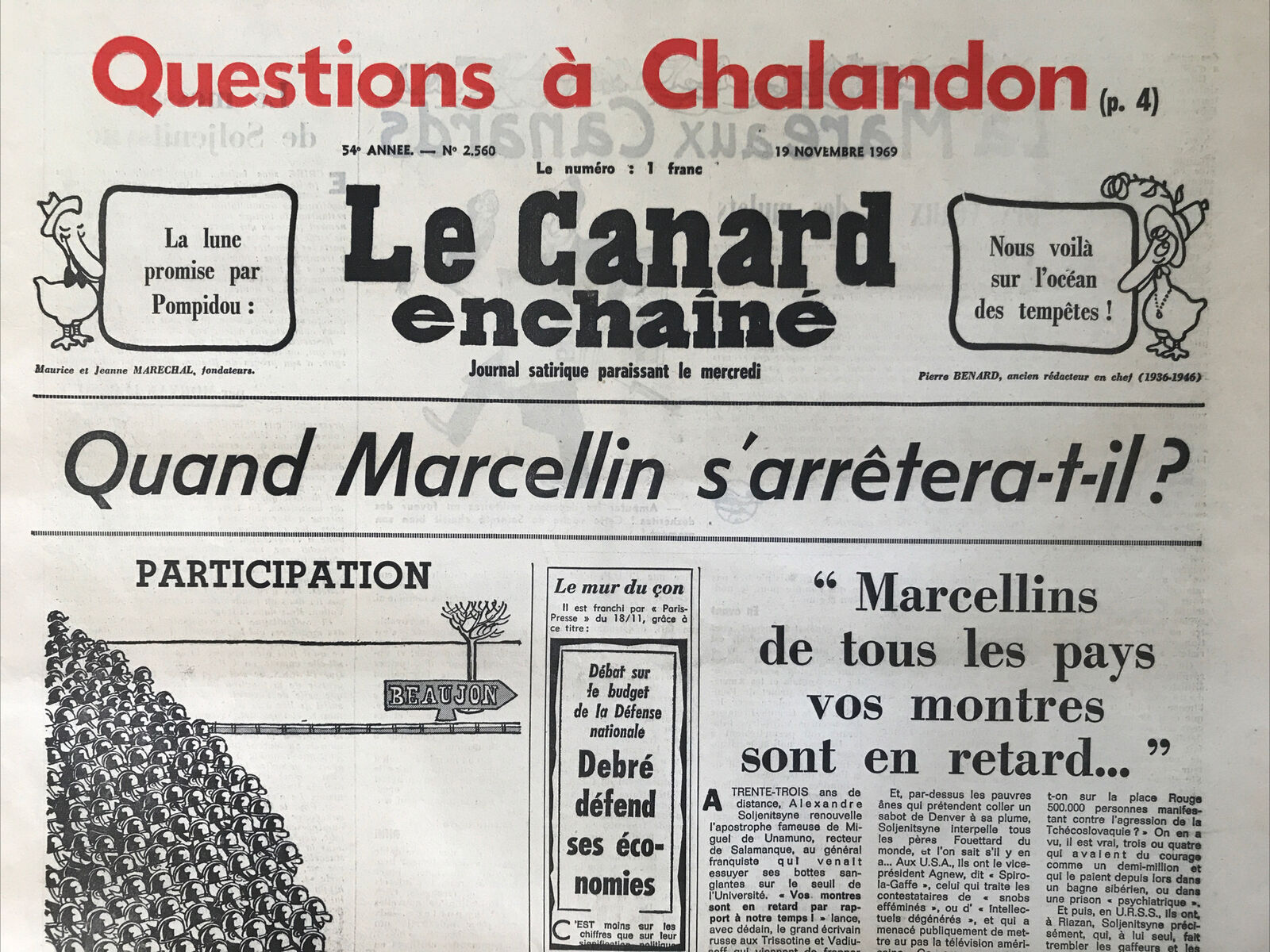 Couac ! | Acheter un Canard | Vente d'Anciens Journaux du Canard Enchaîné. Des Journaux Satiriques de Collection, Historiques & Authentiques de 1916 à 2004 ! | 2560