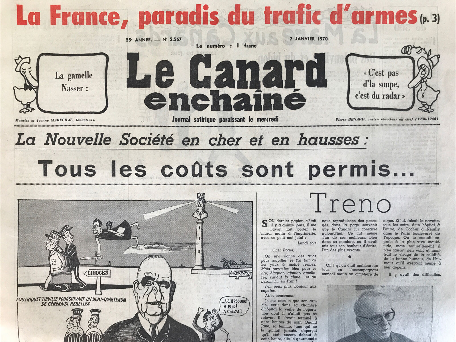 Couac ! | Acheter un Canard | Vente d'Anciens Journaux du Canard Enchaîné. Des Journaux Satiriques de Collection, Historiques & Authentiques de 1916 à 2004 ! | 2567