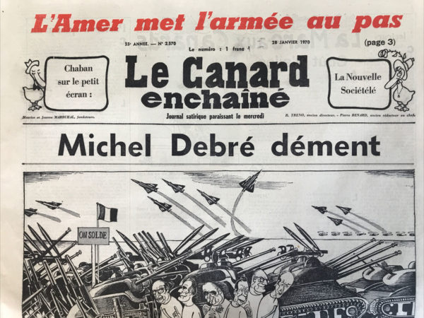 Couac ! | N° 2570 du Canard Enchaîné - 28 Janvier 1970 | Nos Exemplaires du Canard Enchaîné sont archivés dans de bonnes conditions de conservation (obscurité, hygrométrie maitrisée et faible température), ce qui s'avère indispensable pour des journaux anciens. | 2570