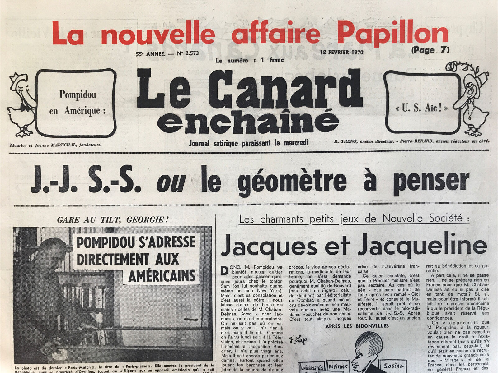 Couac ! | Acheter un Canard | Vente d'Anciens Journaux du Canard Enchaîné. Des Journaux Satiriques de Collection, Historiques & Authentiques de 1916 à 2004 ! | 2573