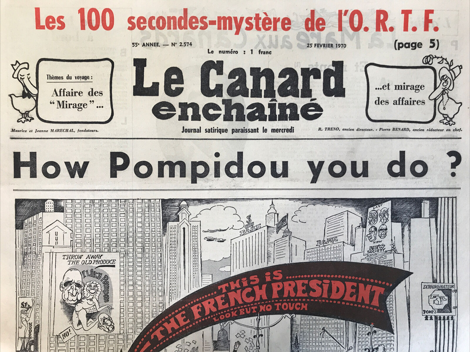 Couac ! | Acheter un Canard | Vente d'Anciens Journaux du Canard Enchaîné. Des Journaux Satiriques de Collection, Historiques & Authentiques de 1916 à 2004 ! | 2574