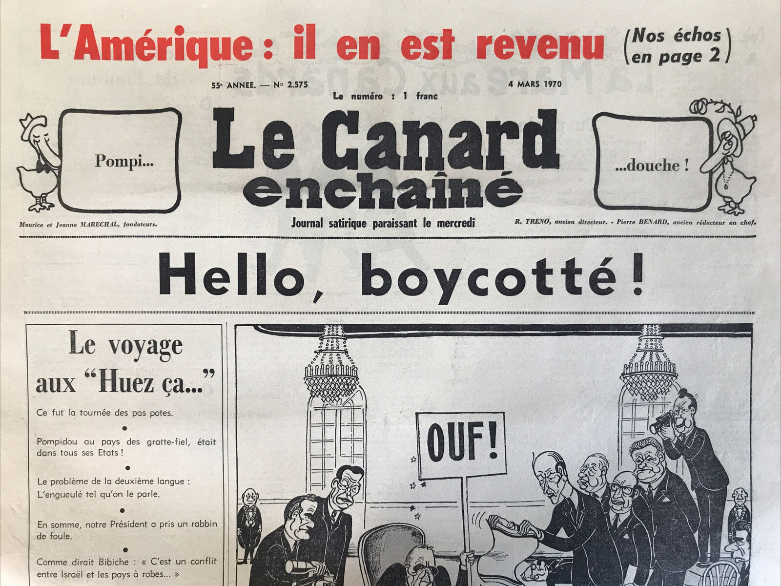 Couac ! | Acheter un Canard | Vente d'Anciens Journaux du Canard Enchaîné. Des Journaux Satiriques de Collection, Historiques & Authentiques de 1916 à 2004 ! | 2575