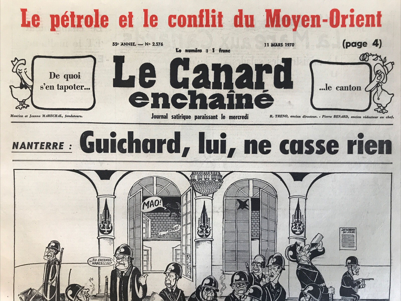 Couac ! | Acheter un Canard | Vente d'Anciens Journaux du Canard Enchaîné. Des Journaux Satiriques de Collection, Historiques & Authentiques de 1916 à 2004 ! | 2576