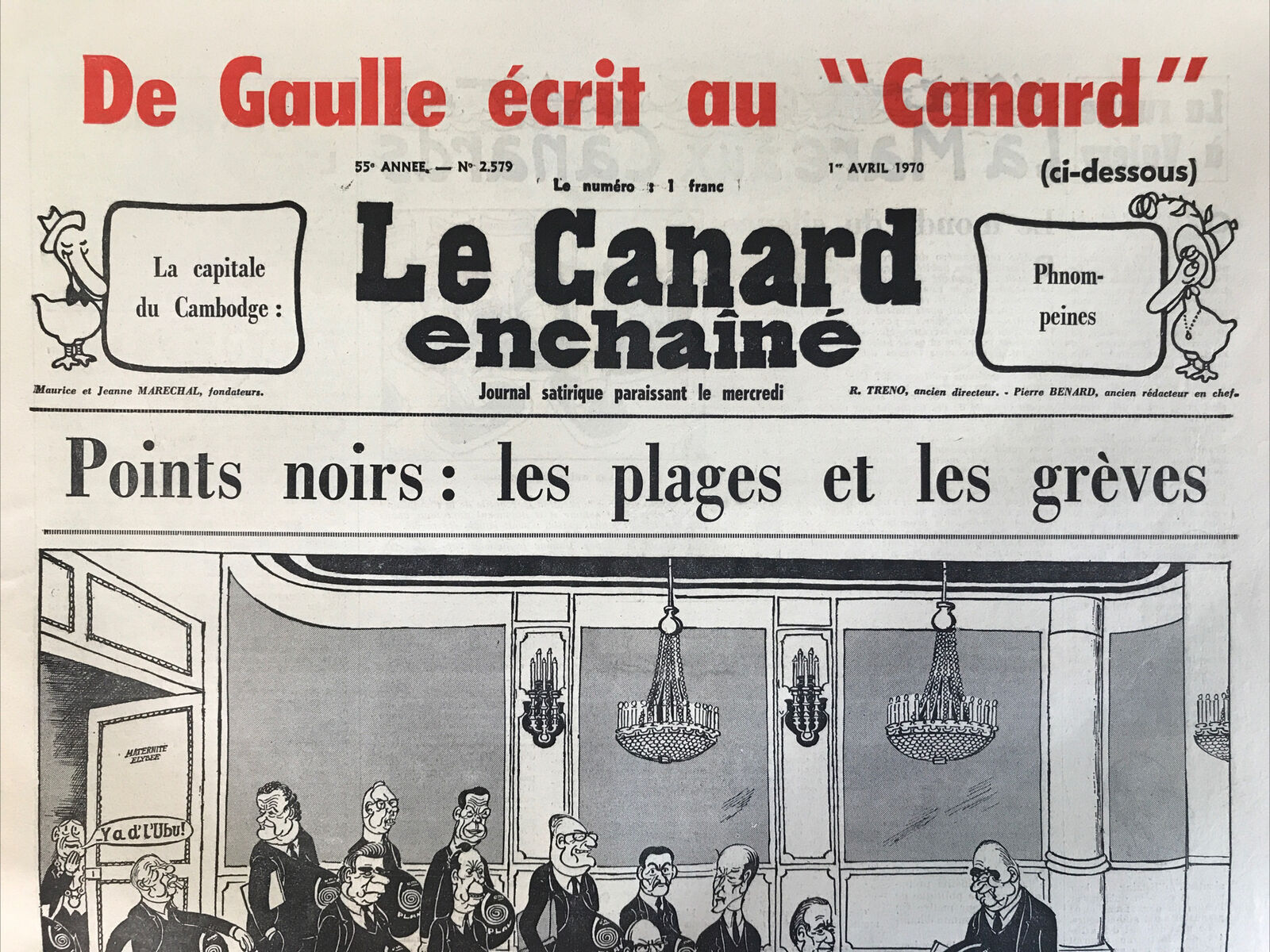 Couac ! | Acheter un Canard | Vente d'Anciens Journaux du Canard Enchaîné. Des Journaux Satiriques de Collection, Historiques & Authentiques de 1916 à 2004 ! | 2579