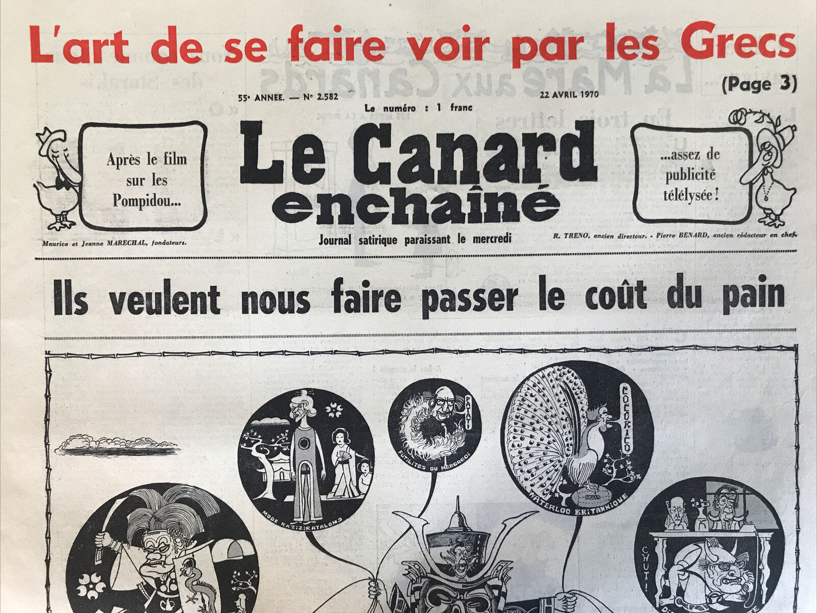 Couac ! | Acheter un Canard | Vente d'Anciens Journaux du Canard Enchaîné. Des Journaux Satiriques de Collection, Historiques & Authentiques de 1916 à 2004 ! | 2582