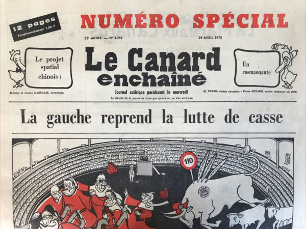 Couac ! | N° 2583 du Canard Enchaîné - 29 Avril 1970 | Nos Exemplaires du Canard Enchaîné sont archivés dans de bonnes conditions de conservation (obscurité, hygrométrie maitrisée et faible température), ce qui s'avère indispensable pour des journaux anciens. | 2583