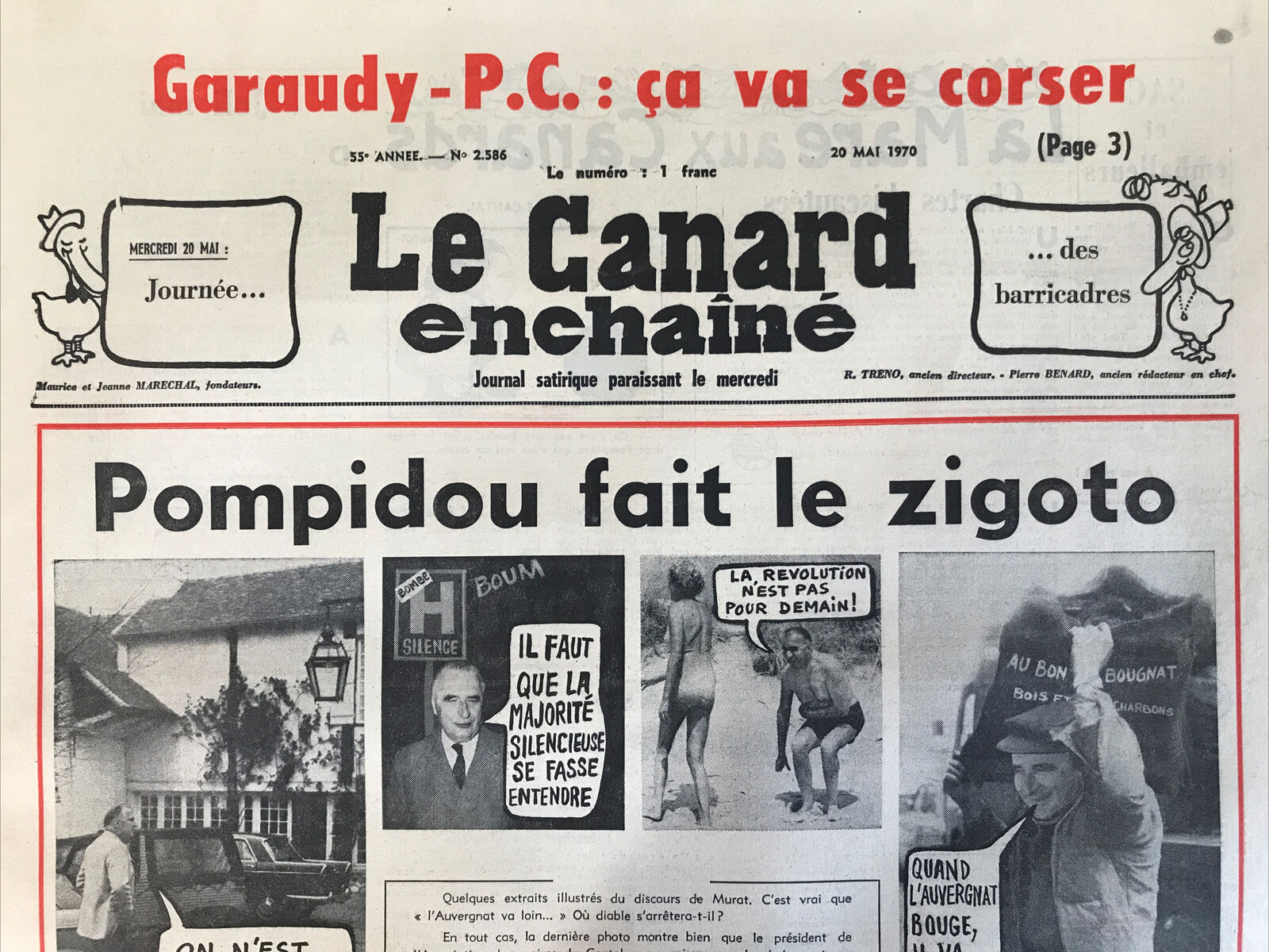 Couac ! | Acheter un Canard | Vente d'Anciens Journaux du Canard Enchaîné. Des Journaux Satiriques de Collection, Historiques & Authentiques de 1916 à 2004 ! | 2586