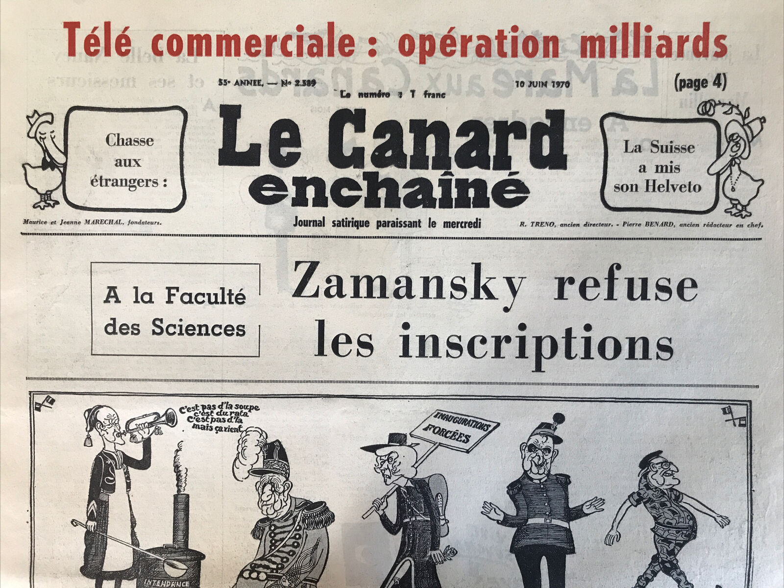 Couac ! | Acheter un Canard | Vente d'Anciens Journaux du Canard Enchaîné. Des Journaux Satiriques de Collection, Historiques & Authentiques de 1916 à 2004 ! | 2589