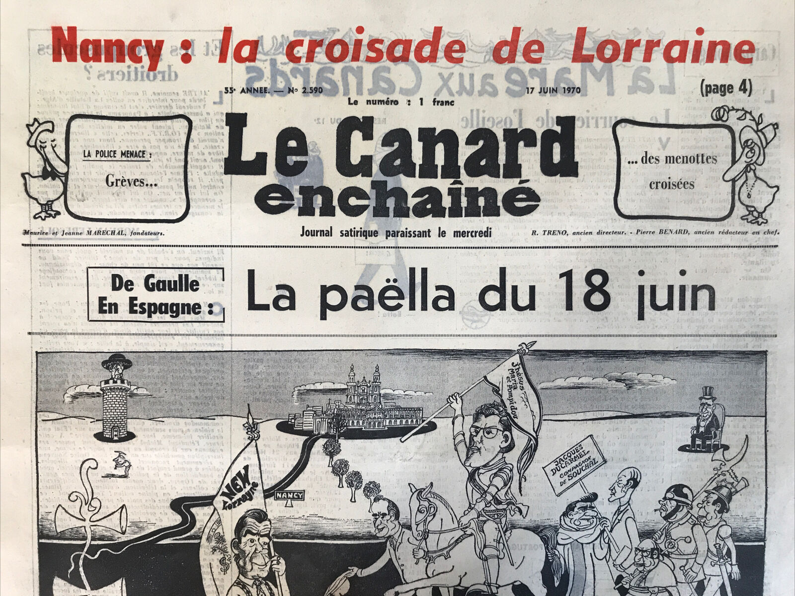 Couac ! | Acheter un Canard | Vente d'Anciens Journaux du Canard Enchaîné. Des Journaux Satiriques de Collection, Historiques & Authentiques de 1916 à 2004 ! | 2590