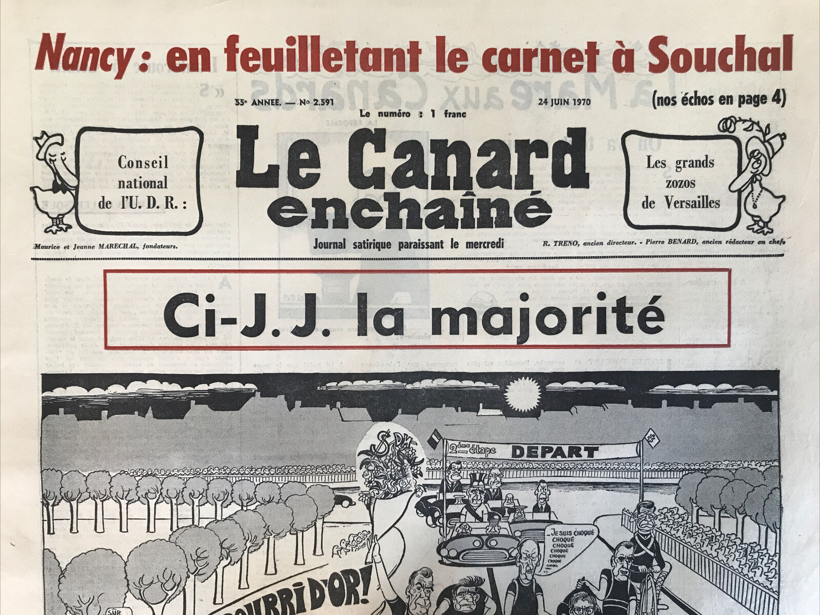 Couac ! | Acheter un Canard | Vente d'Anciens Journaux du Canard Enchaîné. Des Journaux Satiriques de Collection, Historiques & Authentiques de 1916 à 2004 ! | 2591