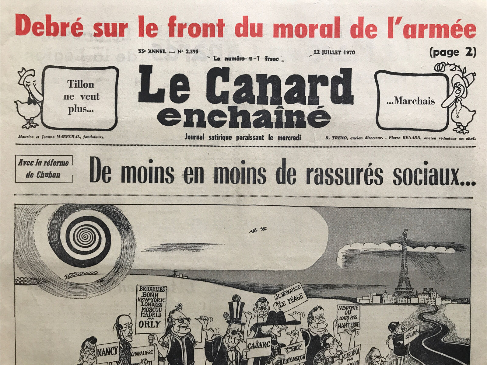 Couac ! | Acheter un Canard | Vente d'Anciens Journaux du Canard Enchaîné. Des Journaux Satiriques de Collection, Historiques & Authentiques de 1916 à 2004 ! | 2595