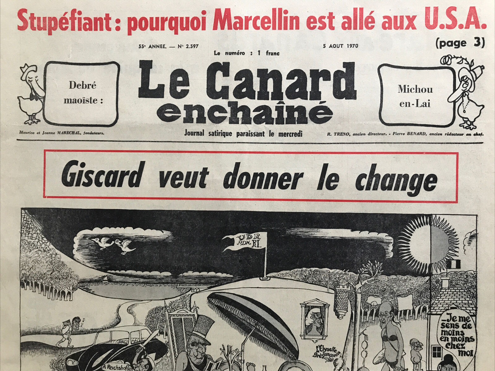 Couac ! | Acheter un Canard | Vente d'Anciens Journaux du Canard Enchaîné. Des Journaux Satiriques de Collection, Historiques & Authentiques de 1916 à 2004 ! | 2597