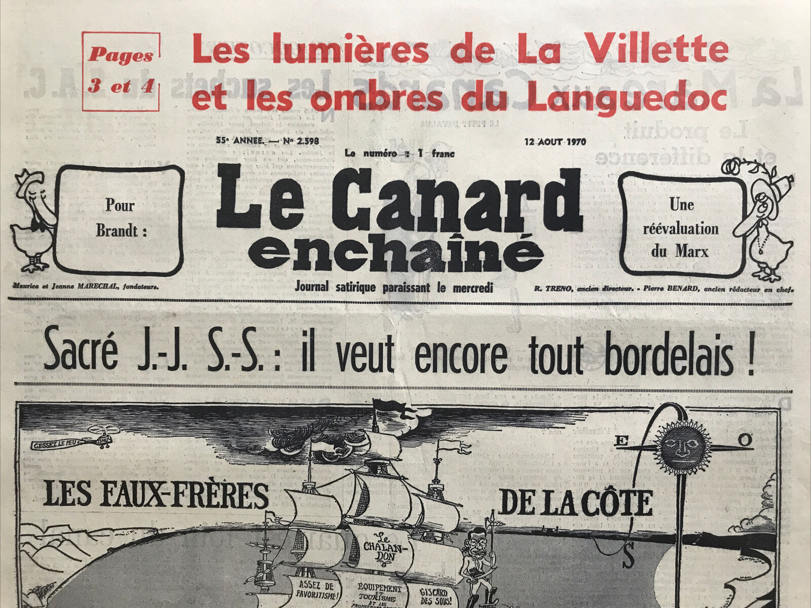 Couac ! | Acheter un Canard | Vente d'Anciens Journaux du Canard Enchaîné. Des Journaux Satiriques de Collection, Historiques & Authentiques de 1916 à 2004 ! | 2598