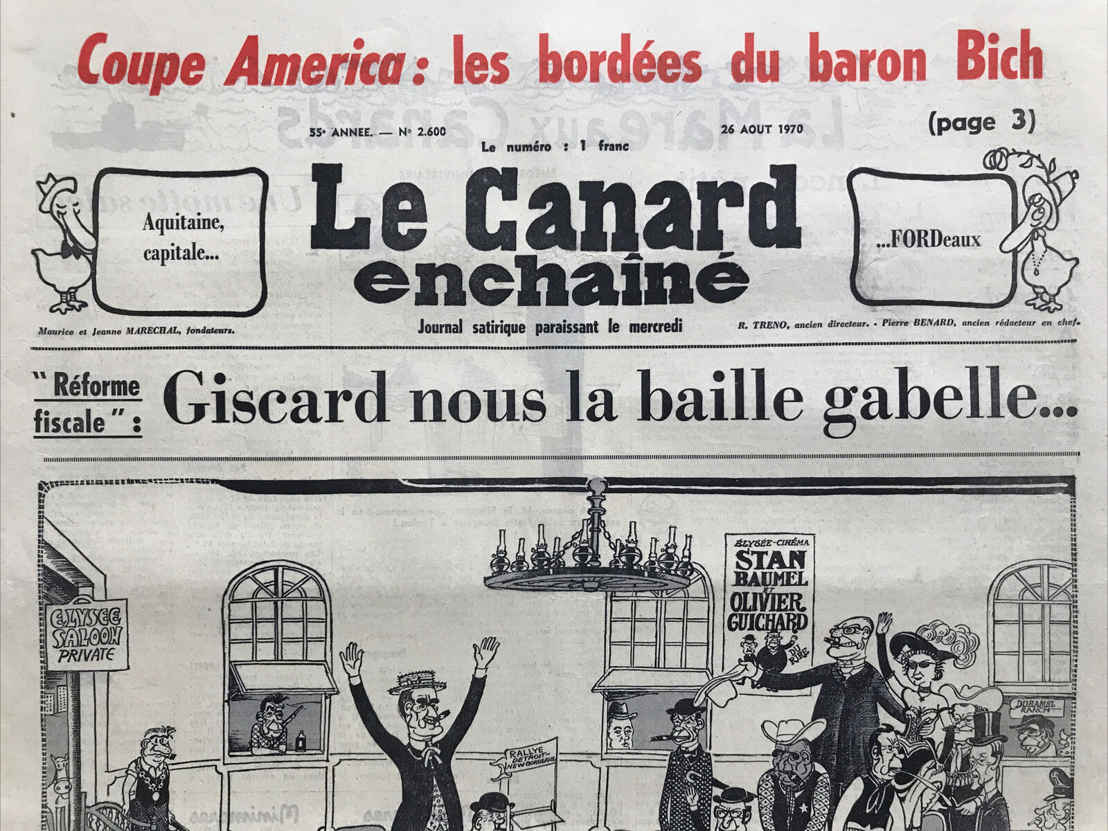 Couac ! | Acheter un Canard | Vente d'Anciens Journaux du Canard Enchaîné. Des Journaux Satiriques de Collection, Historiques & Authentiques de 1916 à 2004 ! | 2600