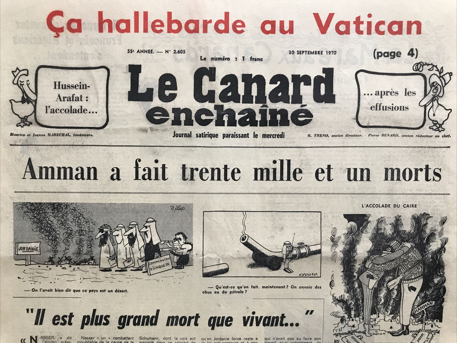 Couac ! | Acheter un Canard | Vente d'Anciens Journaux du Canard Enchaîné. Des Journaux Satiriques de Collection, Historiques & Authentiques de 1916 à 2004 ! | 2605