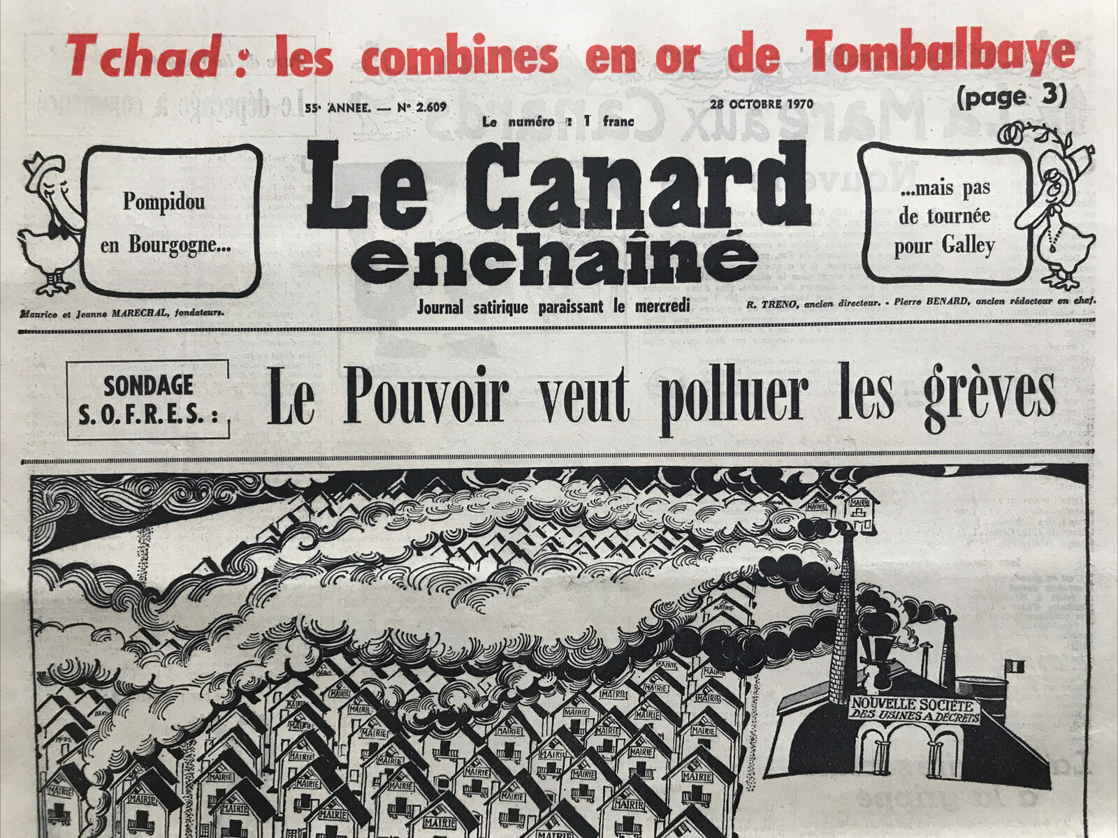 Couac ! | Acheter un Canard | Vente d'Anciens Journaux du Canard Enchaîné. Des Journaux Satiriques de Collection, Historiques & Authentiques de 1916 à 2004 ! | 2609