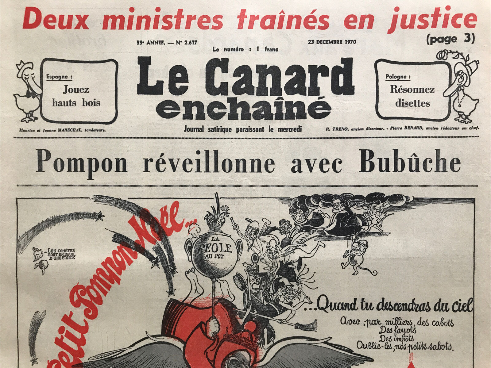 Couac ! | Acheter un Canard | Vente d'Anciens Journaux du Canard Enchaîné. Des Journaux Satiriques de Collection, Historiques & Authentiques de 1916 à 2004 ! | 2617